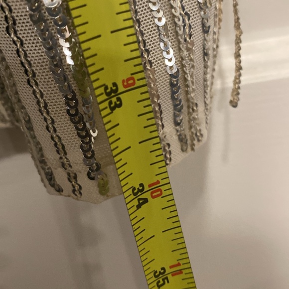 ALTAR’D STATE - dress: silver mesh w allover sequin fringe, lined w zipper - XL - Picture 7 of 16